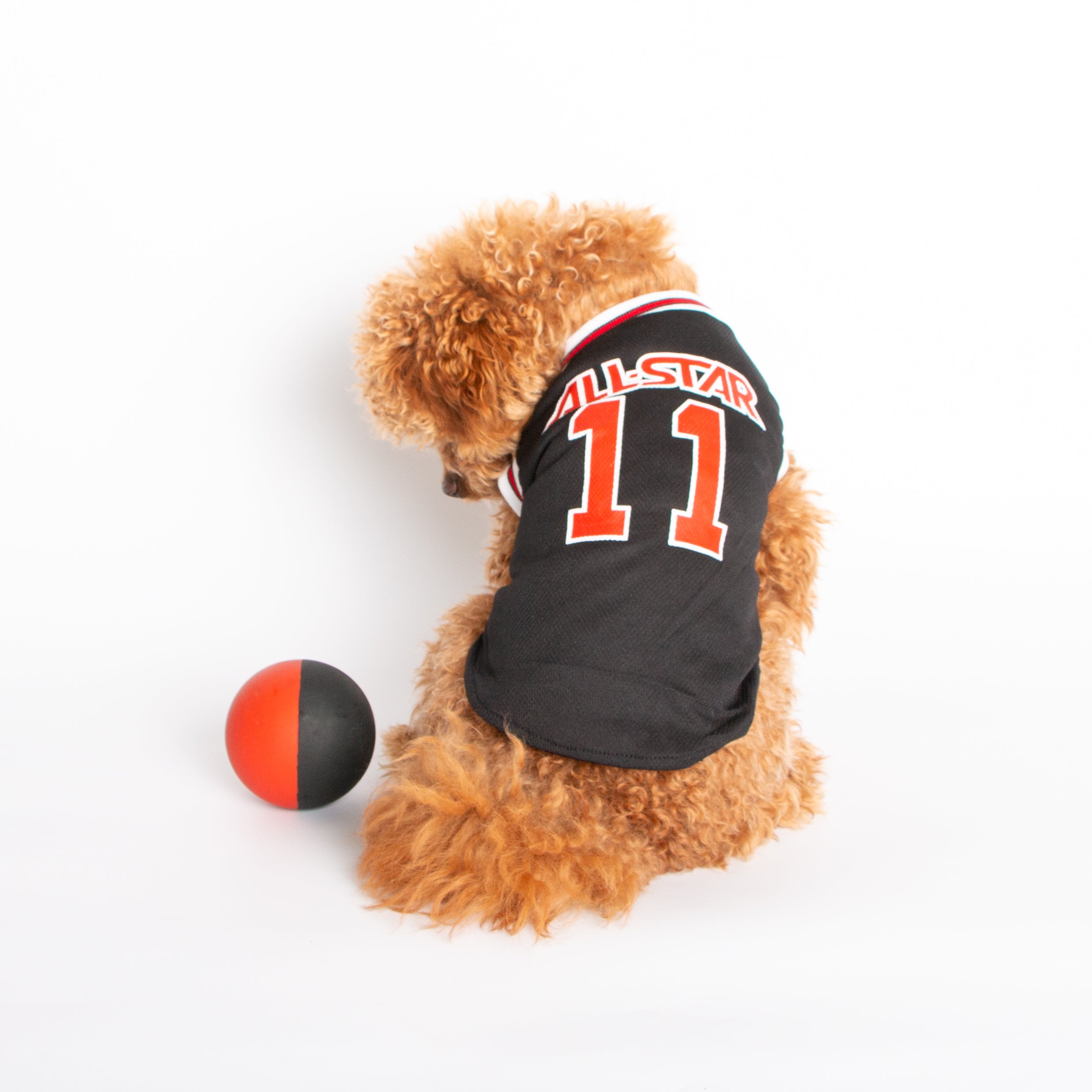 Black Basketball Dog Jersey